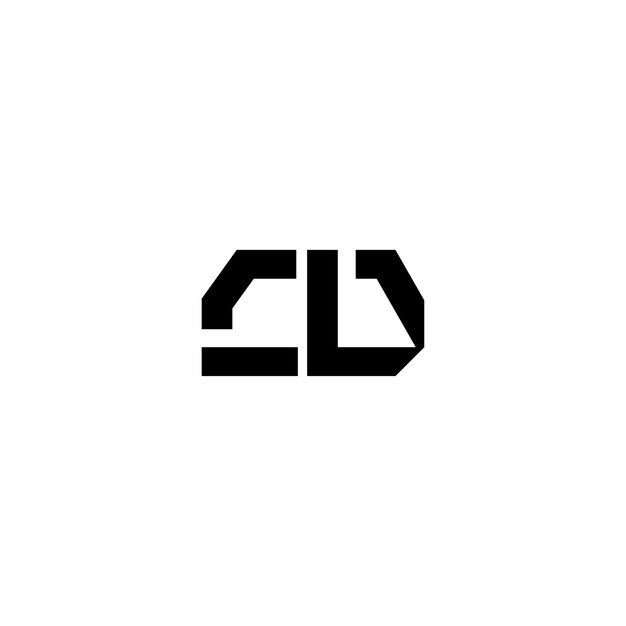 CD Monogram Logo Diseño carta texto nombre símbolo monocromo logotipo alfabeto carácter simple logo