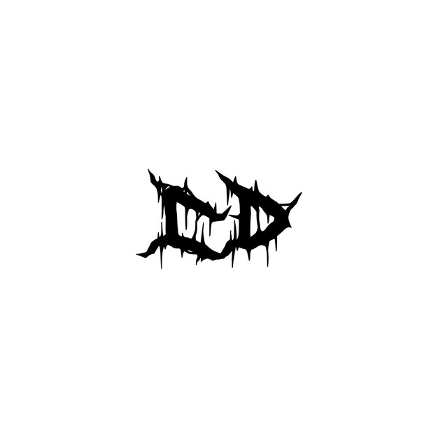 CD Monogram Logo Diseño carta texto nombre símbolo monocromo logotipo alfabeto carácter simple logo