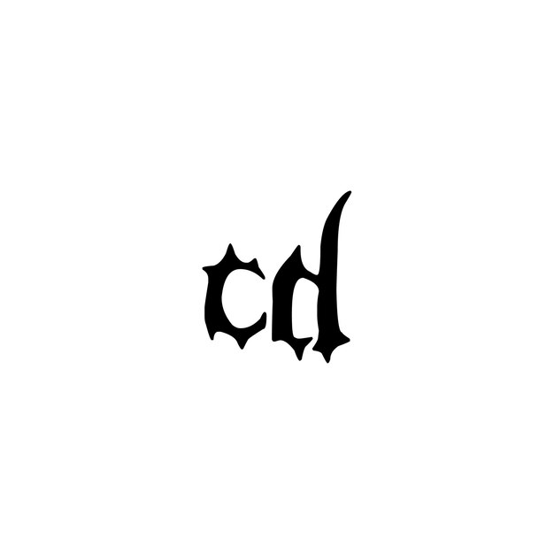 CD Monogram Logo Diseño carta texto nombre símbolo monocromo logotipo alfabeto carácter simple logo