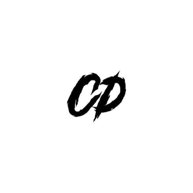 CD Monogram Logo Diseño carta texto nombre símbolo monocromo logotipo alfabeto carácter simple logo
