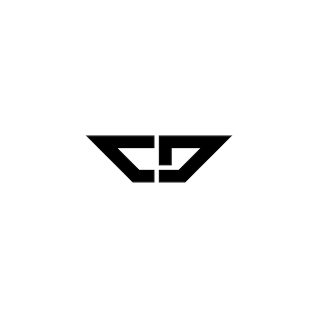 CD Monogram Logo Diseño carta texto nombre símbolo monocromo logotipo alfabeto carácter simple logo