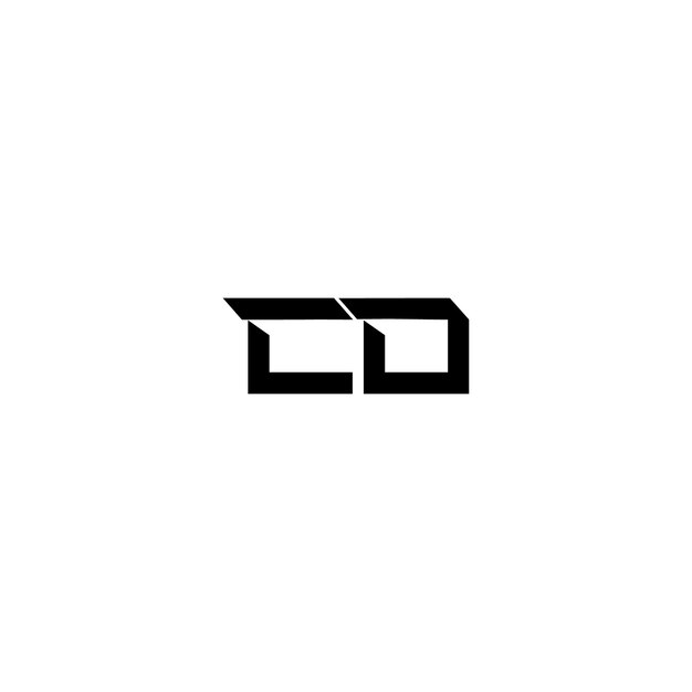 CD Monogram Logo Diseño carta texto nombre símbolo monocromo logotipo alfabeto carácter simple logo