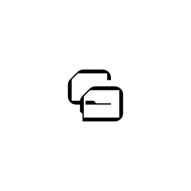 CD Monogram Logo Diseño carta texto nombre símbolo monocromo logotipo alfabeto carácter simple logo