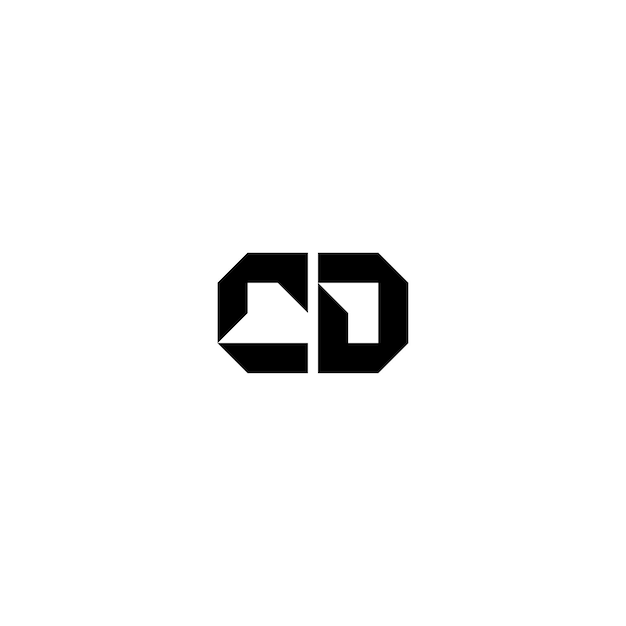 CD Monogram Logo Diseño carta texto nombre símbolo monocromo logotipo alfabeto carácter simple logo