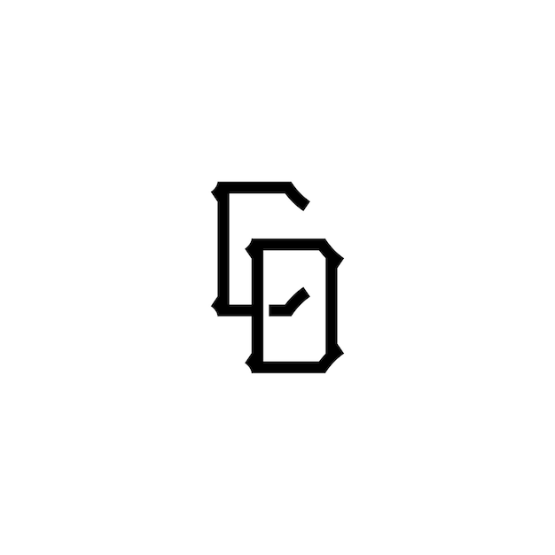 CD Monogram Logo Diseño carta texto nombre símbolo monocromo logotipo alfabeto carácter simple logo