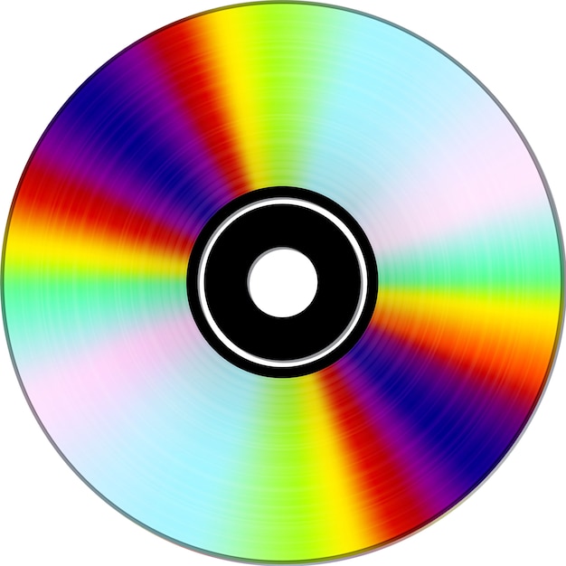 Vector cd o dvd. medio de información digital