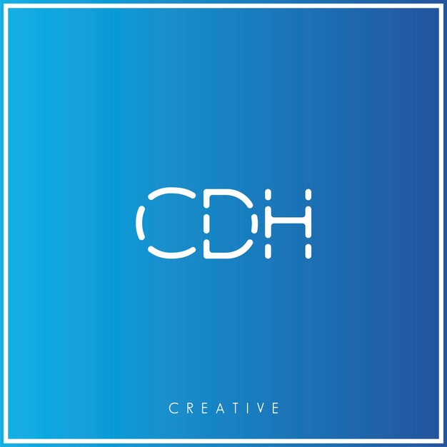 CDH Premium Vector último diseño de logotipo Diseño creativo de logotipo Ilustración vectorial Logotipo mínimo Monograma