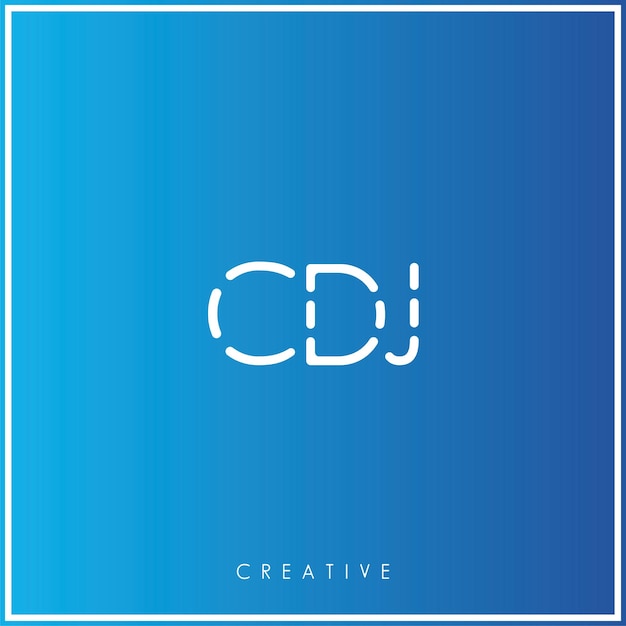 CDJ Premium Vector último diseño de logotipo Diseño creativo de logotipo Ilustración vectorial Logotipo mínimo Monograma
