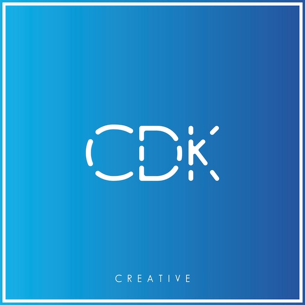 Vector cdk premium vector último diseño de logotipo diseño creativo de logotipo ilustración vectorial logotipo mínimo monograma