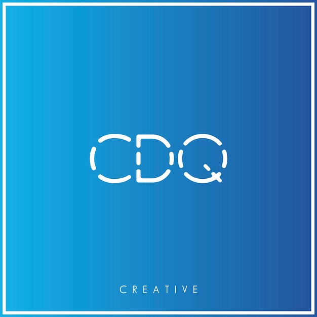 CDQ Premium Vector último diseño de logotipo Diseño creativo de logotipo Ilustración vectorial Logotipo mínimo Monograma