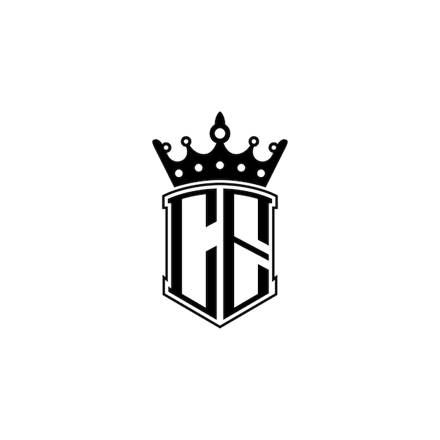 CE Monogram Logo Design letra texto nombre símbolo monocromo logotipo alfabeto carácter simple logo