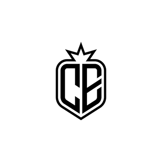 CE Monogram Logo Design letra texto nombre símbolo monocromo logotipo alfabeto carácter simple logo