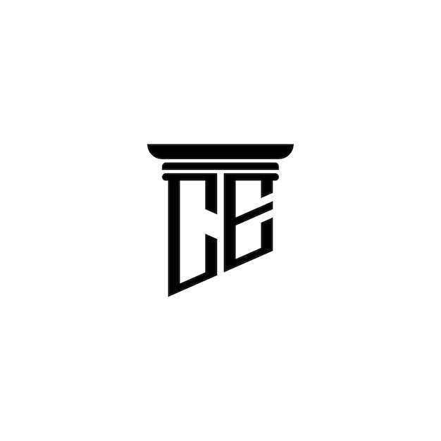 CE Monogram Logo Design letra texto nombre símbolo monocromo logotipo alfabeto carácter simple logo