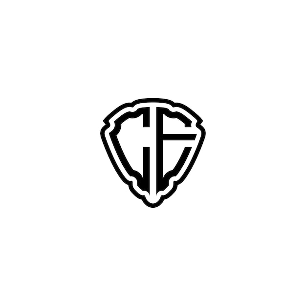 CE Monogram Logo Design letra texto nombre símbolo monocromo logotipo alfabeto carácter simple logo