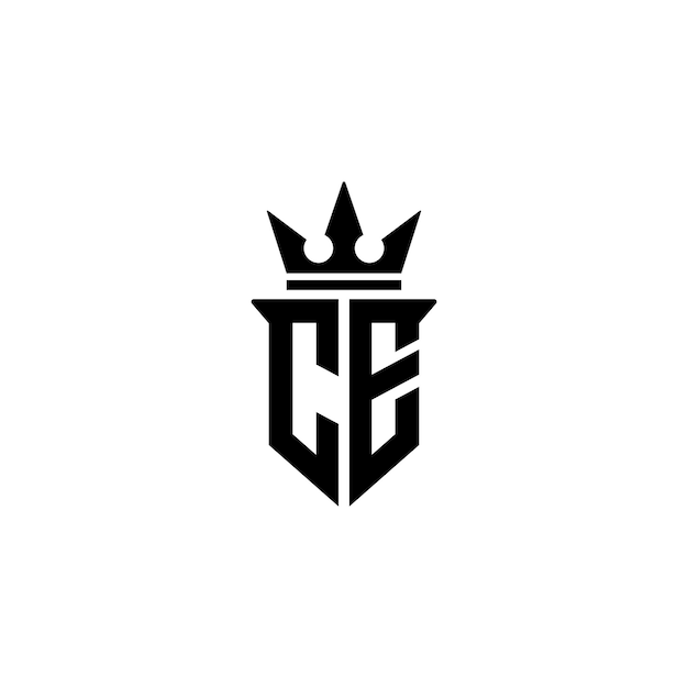 CE Monogram Logo Design letra texto nombre símbolo monocromo logotipo alfabeto carácter simple logo