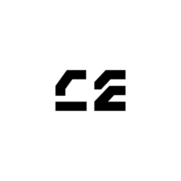 CE Monogram Logo Design letra texto nombre símbolo monocromo logotipo alfabeto carácter simple logo