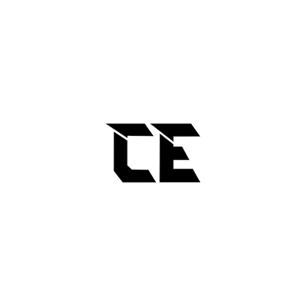 CE Monogram Logo Design letra texto nombre símbolo monocromo logotipo alfabeto carácter simple logo