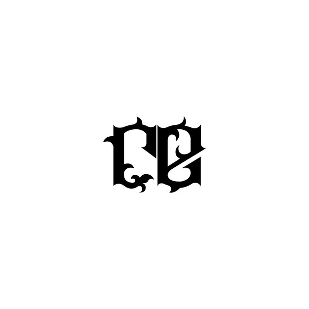 CE Monogram Logo Design letra texto nombre símbolo monocromo logotipo alfabeto carácter simple logo