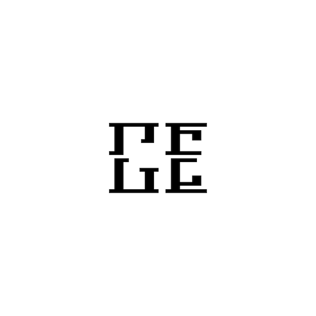 CE Monogram Logo Design letra texto nombre símbolo monocromo logotipo alfabeto carácter simple logo