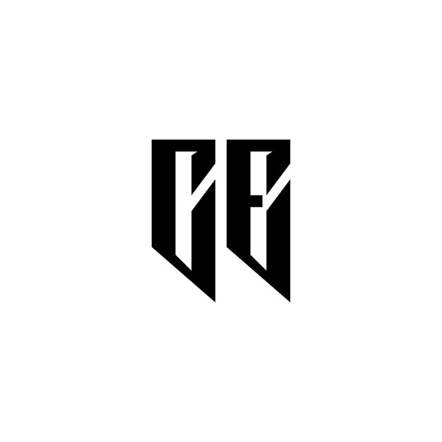 CE Monogram Logo Design letra texto nombre símbolo monocromo logotipo alfabeto carácter simple logo