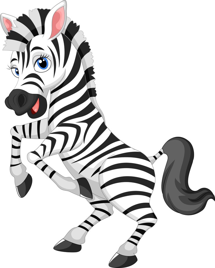 Vector cebra divertida de dibujos animados