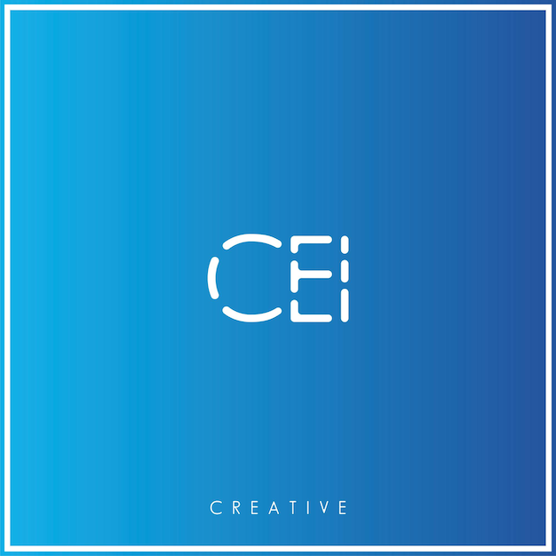 CEI Premium Vector último diseño de logotipo diseño creativo de logotipo vector ilustración monograma de logotipo mínimo