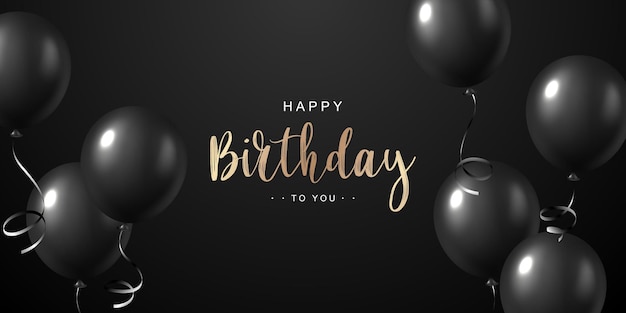 Celebra tu cumpleaños con una hermosa ilustración vectorial de globos