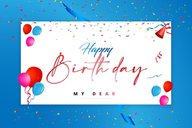 Celebra tu día especial Feliz cumpleaños Salud a otro año plantilla de diseño