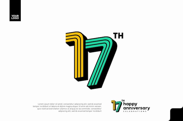 Celebración del 17o aniversario con un diseño colorido