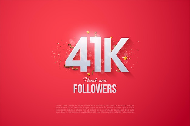 Celebración de 41k seguidores con decoración de cinta 3d.