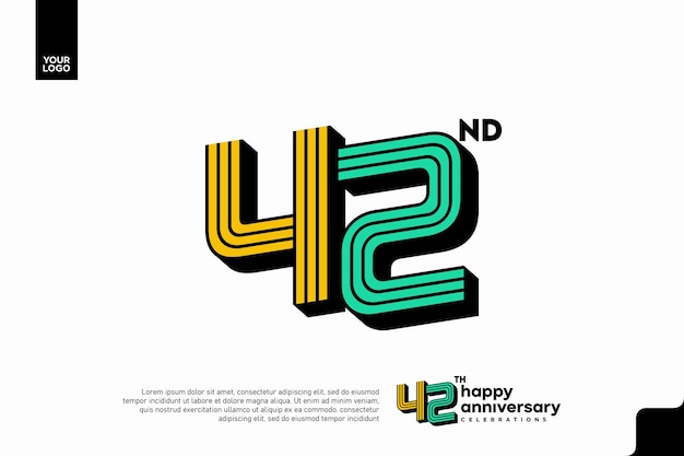Celebración del 42 aniversario con un diseño colorido