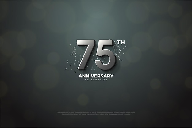 Celebración del 75 aniversario con decoración de burbujas transparentes.