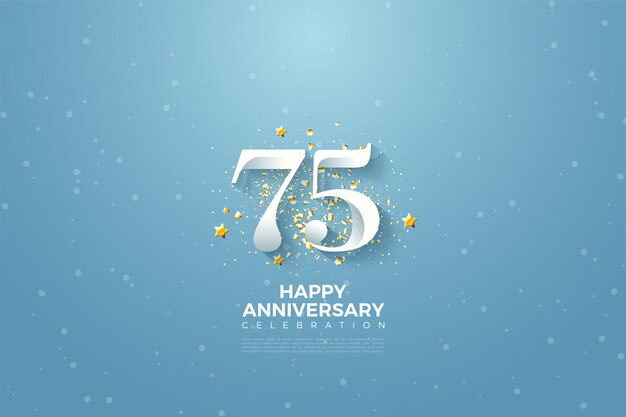 Celebración del 75 aniversario con números clásicos.