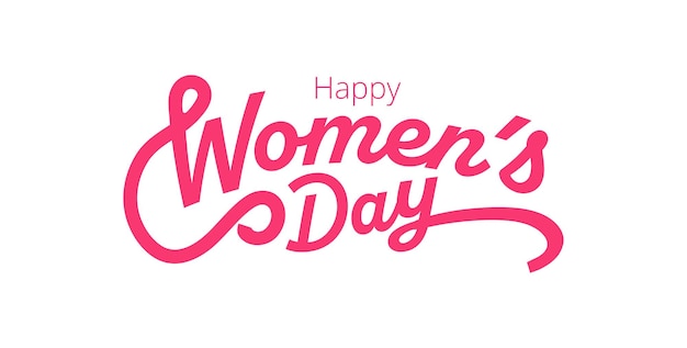 Celebración del 8 de marzo del Día Internacional de la Mujer Ilustración aislada de tipografía de letras simples