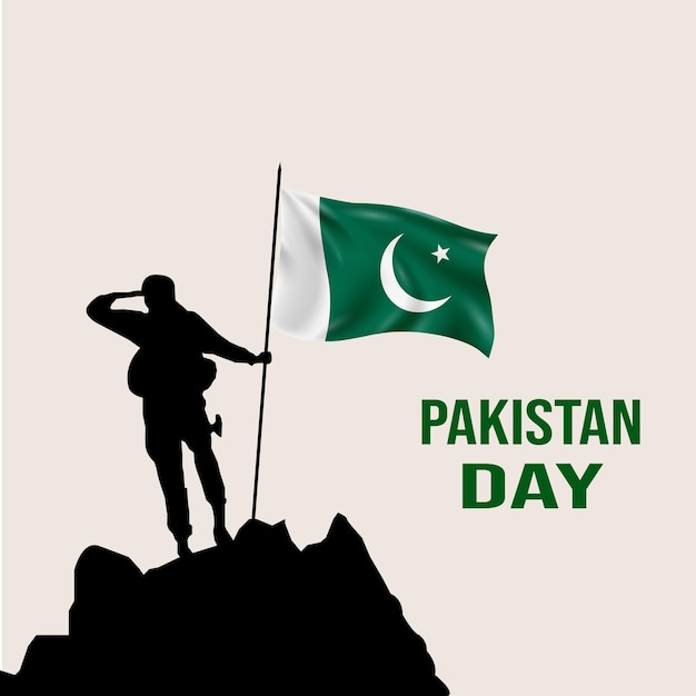 Vector celebración del aniversario del día de pakistán con fondo de bandera y vector