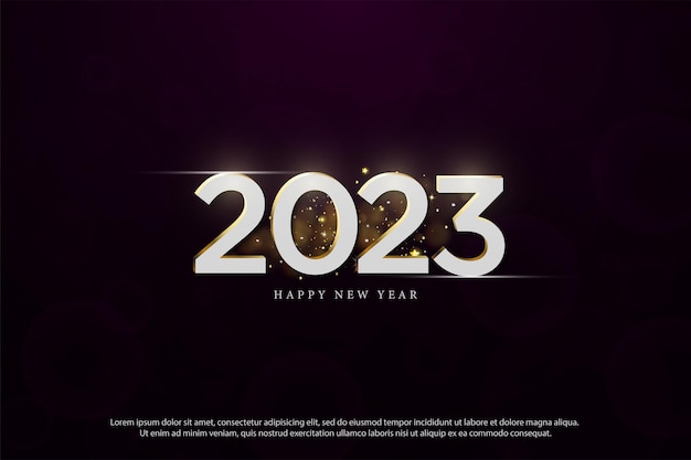 celebración de año nuevo 2023 con efecto flash.