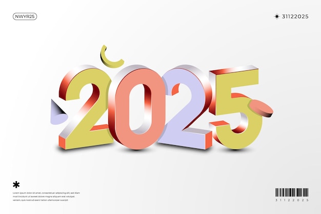 Celebración del Año Nuevo 2025 con fuegos artificiales de Feliz Año Nuevo cuenta atrás hasta la medianoche del 31 de diciembre