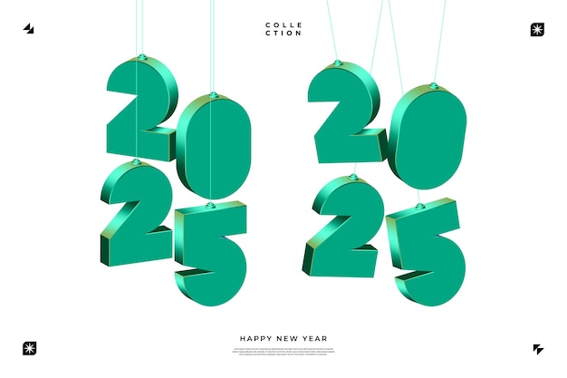 Celebración del Año Nuevo 2025 con fuegos artificiales de Feliz Año Nuevo cuenta atrás hasta la medianoche del 31 de diciembre