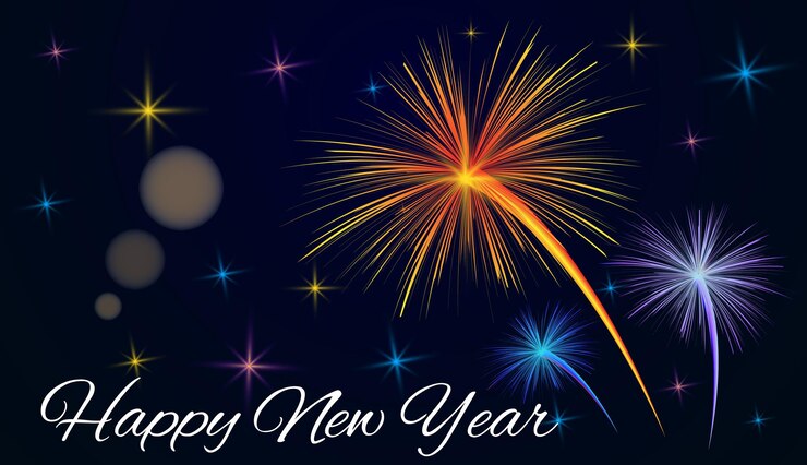 Celebración del año nuevo y bienvenida al año nuevo
