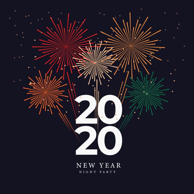 Celebración Año nuevo fiesta noche 2020