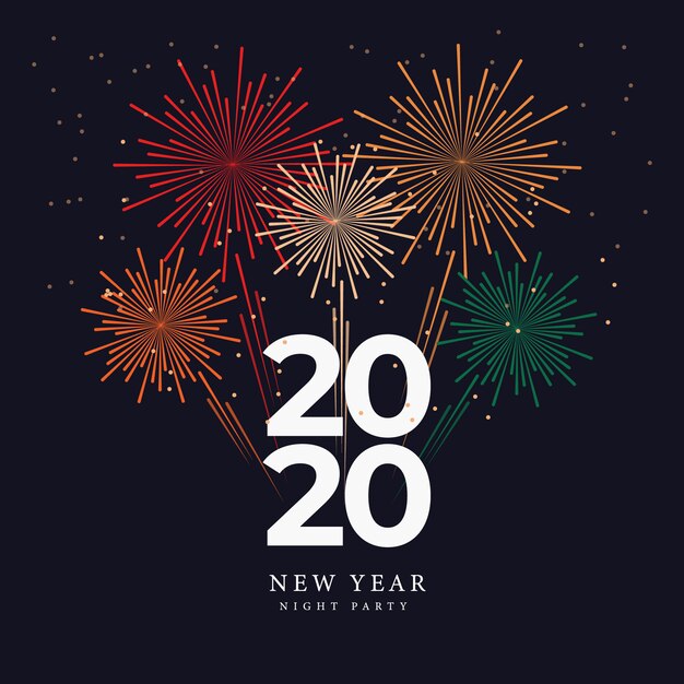 Celebración año nuevo fiesta noche 2020