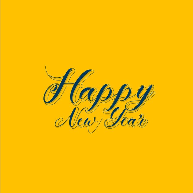 Celebración del año nuevo tipografía vectorial para el año 2024 y 2025 feliz año nuevo