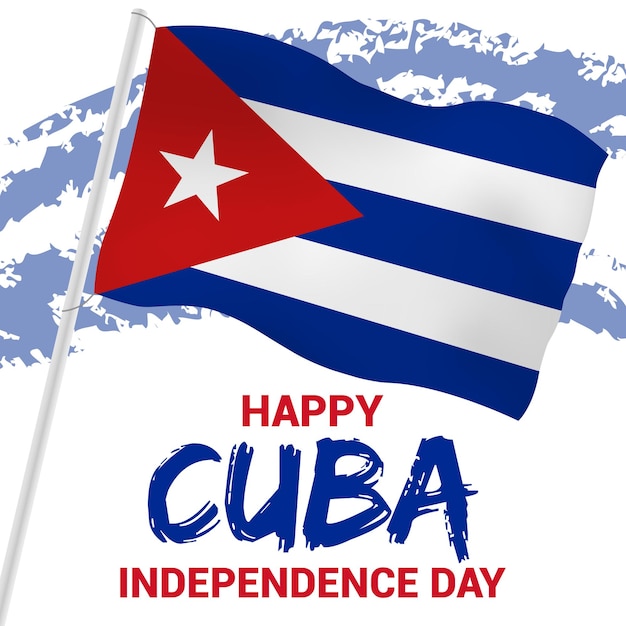 Celebración de la bandera del día de la independencia de cuba octubre