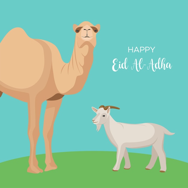Celebración de camellos y cabras Eid AlAdha
