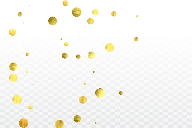 Celebración de confeti dorado. Fondo de invitación de fiesta de cumpleaños. Fondo de tarjeta de felicitación navideña vectorial. Plantilla de invitación de boda.