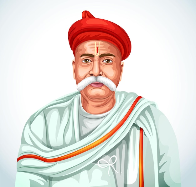 Celebración del cumpleaños de Bal Gangadhar Tilak, héroe de la nación de la India y luchador por la libertad