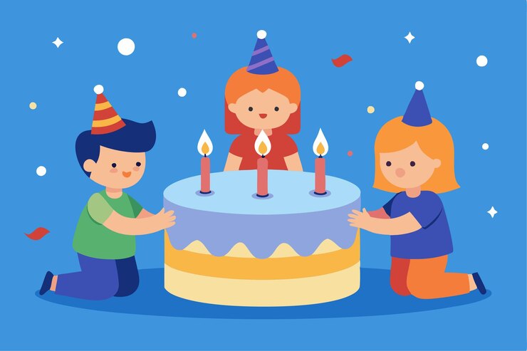 Vector celebración del cumpleaños de los niños