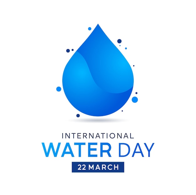 celebración del día internacional del agua 22 de marzo diseño de celebración del día del agua