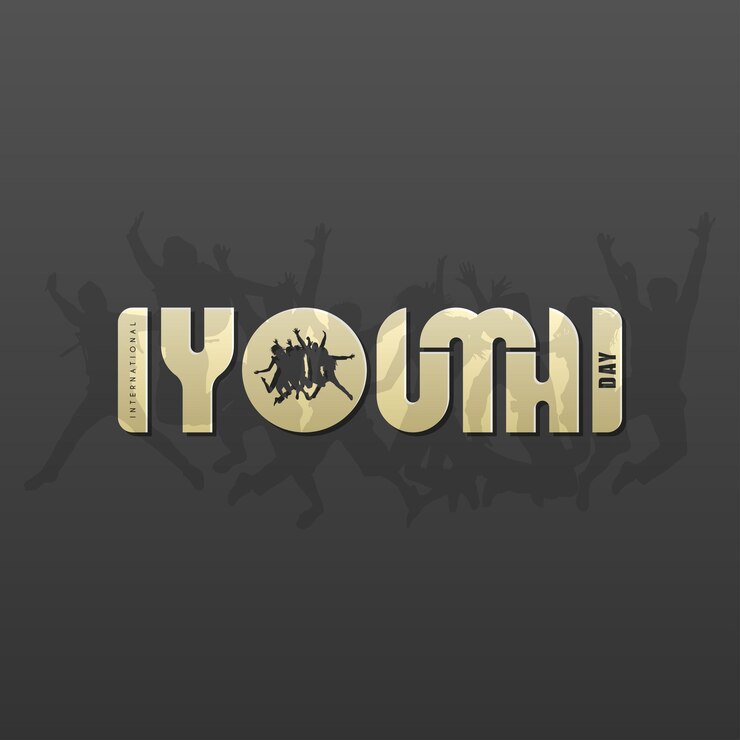 Vector celebración del día internacional de la juventud 12 de agosto adecuado para tarjetas de felicitación, pancartas, etc.