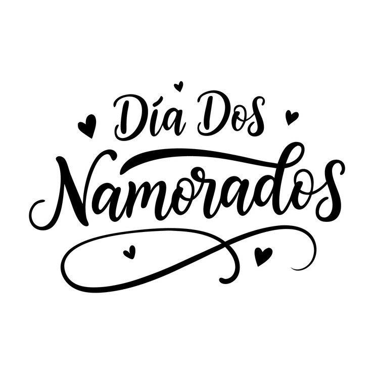 Celebración del Día de los Namorados Caligrafía